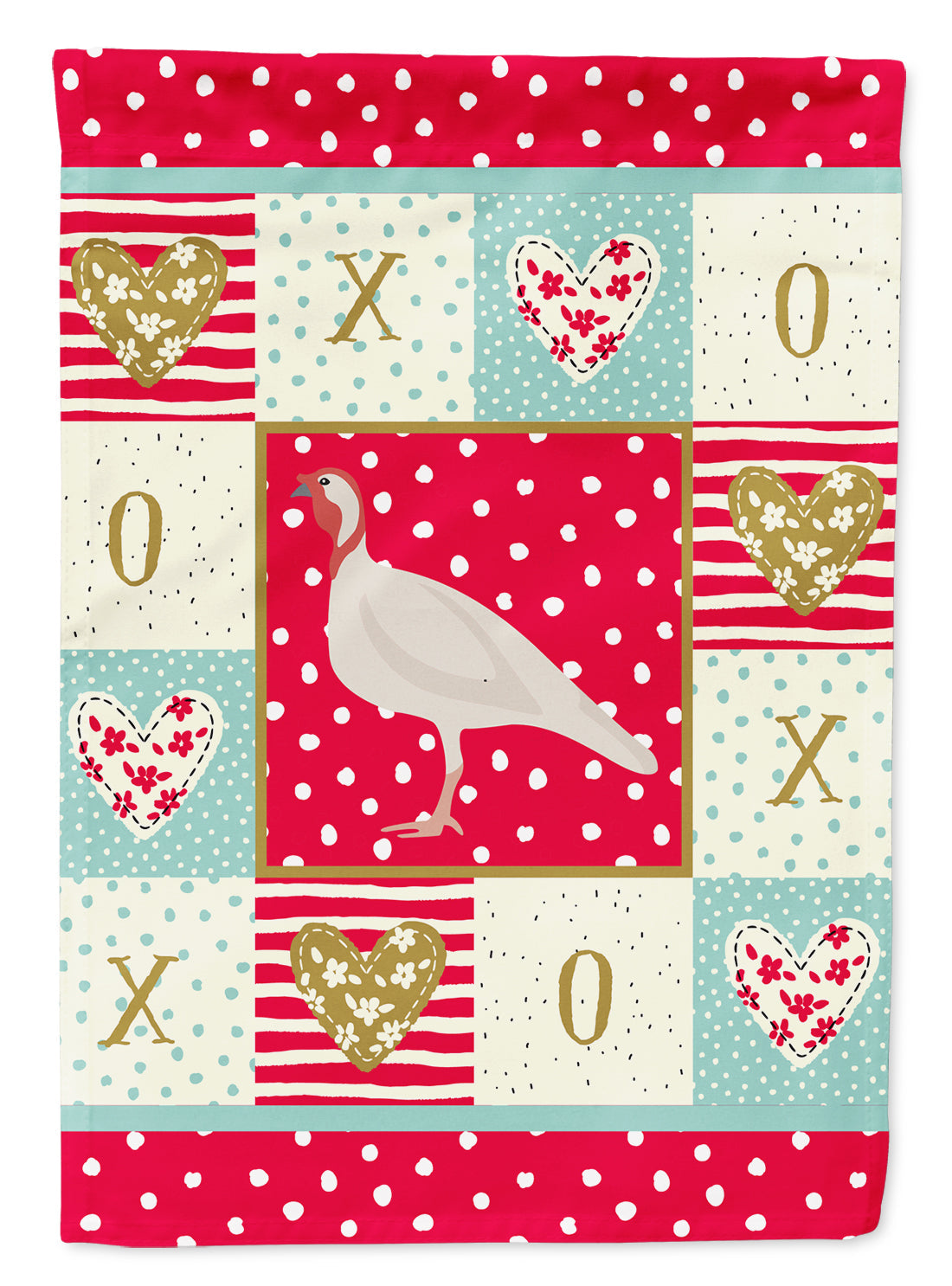 Beltsville Small White Turkey Hen Love Garden Flag Mailbox Decorative Yard Banner Outside Patio Artwork for Flower Beds, Garden Size, Multicolor