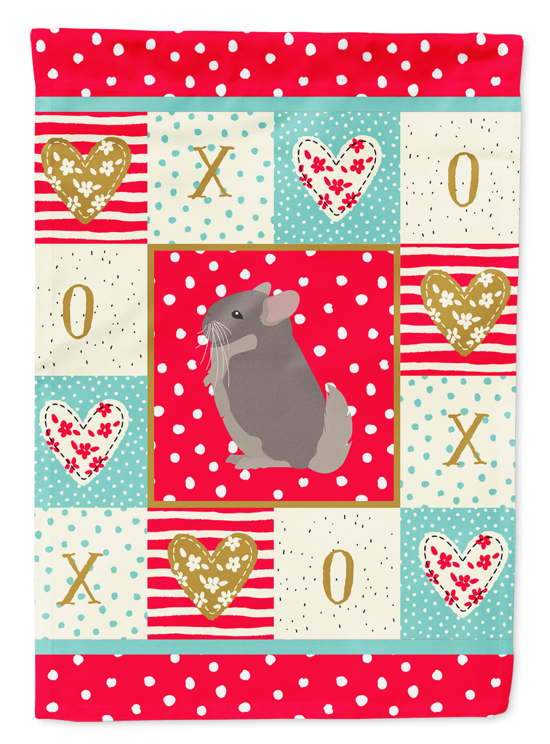Beige Wellman Chinchilla Love Garden Flag Mailbox Decorative Yard Banner Outside Patio Artwork for Flower Beds, Garden Size, Multicolor