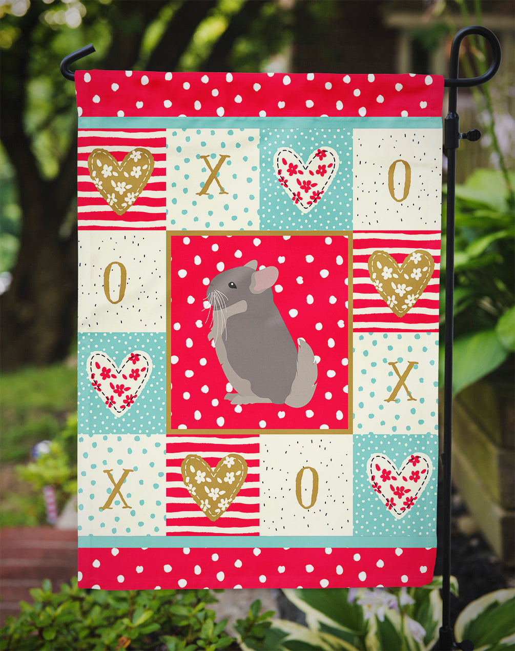 Beige Wellman Chinchilla Love Garden Flag Mailbox Decorative Yard Banner Outside Patio Artwork for Flower Beds, Garden Size, Multicolor