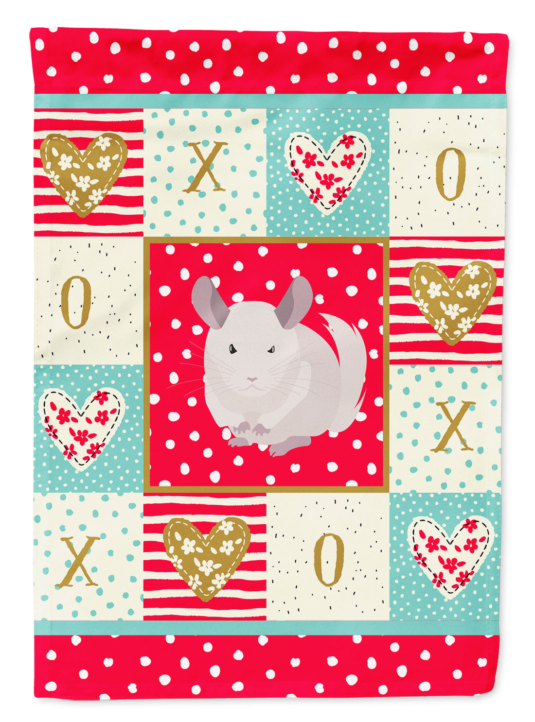 White Dominant Chinchilla Love Garden Flag Mailbox Decorative Yard Banner Outside Patio Artwork for Flower Beds, Garden Size, Multicolor