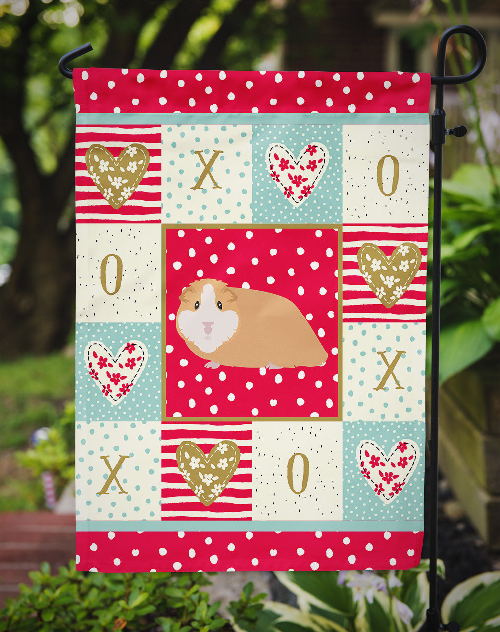 American Guinea Pig Love Garden Flag Mailbox Decorative Yard Banner Outside Patio Artwork for Flower Beds, Garden Size, Multicolor