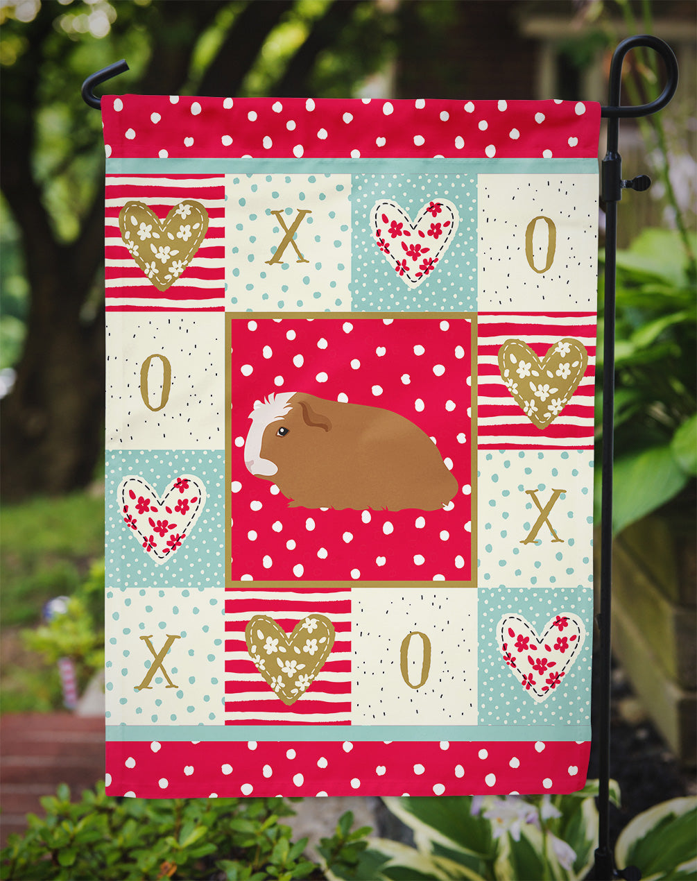 Crested Guinea Pig Love Garden Flag Mailbox Decorative Yard Banner Outside Patio Artwork for Flower Beds, Garden Size, Multicolor