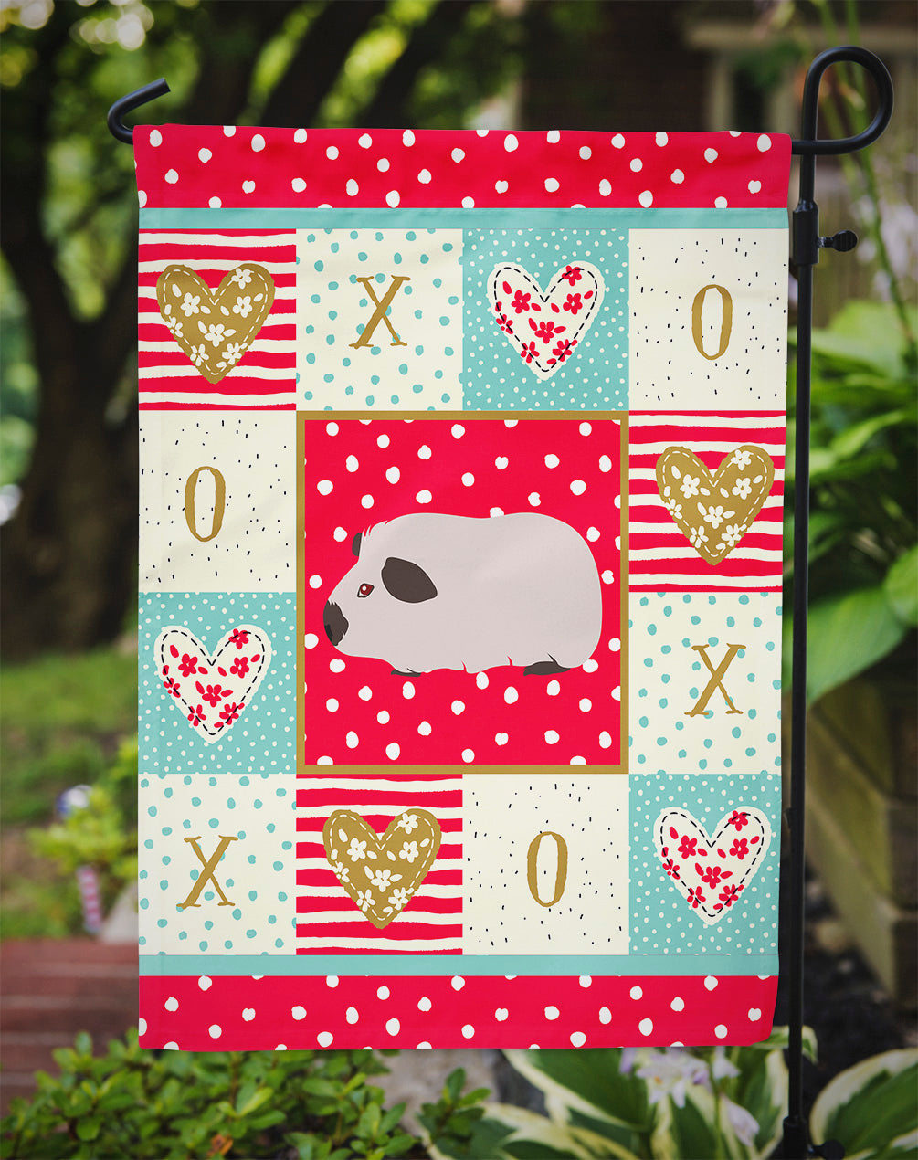 Himalayan Guinea Pig Love Garden Flag Mailbox Decorative Yard Banner Outside Patio Artwork for Flower Beds, Garden Size, Multicolor