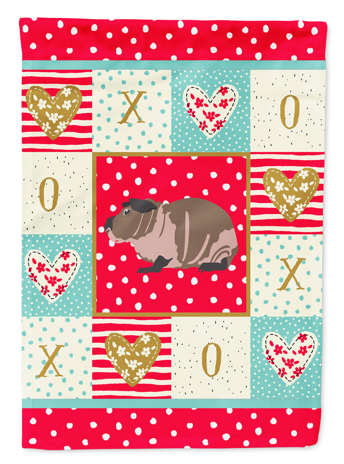 Skinny Guinea Pig Love Garden Flag Mailbox Decorative Yard Banner Outside Patio Artwork for Flower Beds, Garden Size, Multicolor