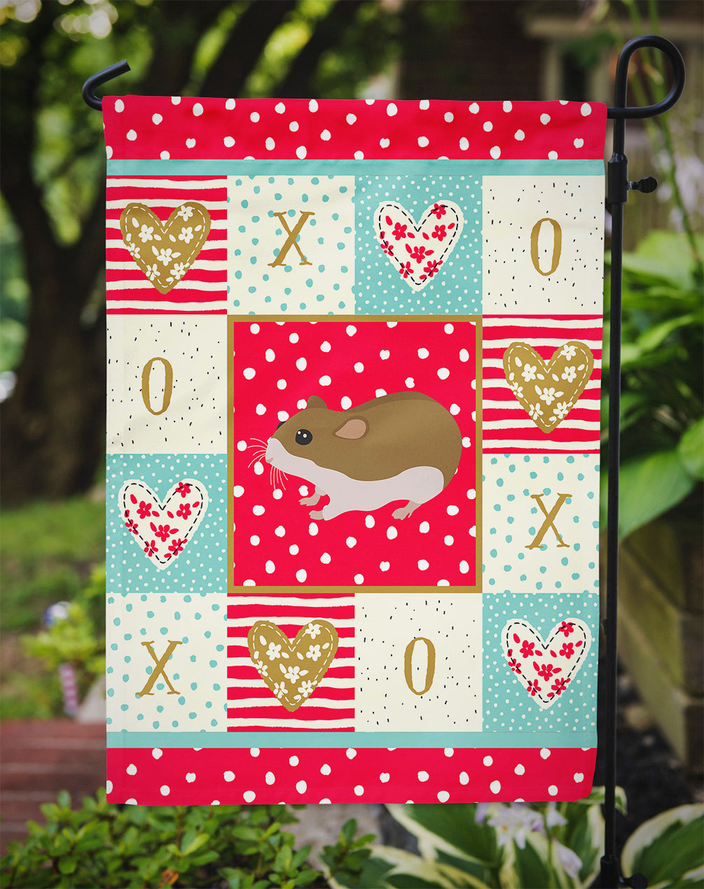 Chinese Hamster Love Garden Flag Mailbox Decorative Yard Banner Outside Patio Artwork for Flower Beds, Garden Size, Multicolor