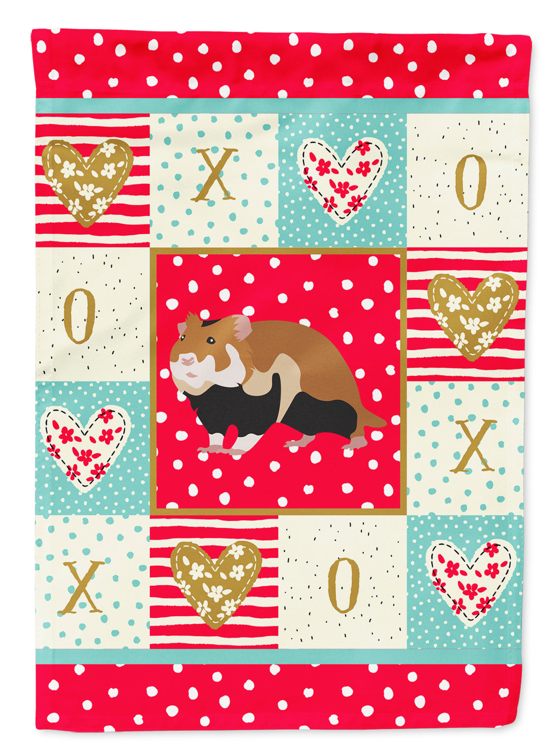 European Hamster Love Garden Flag Mailbox Decorative Yard Banner Outside Patio Artwork for Flower Beds, Garden Size, Multicolor