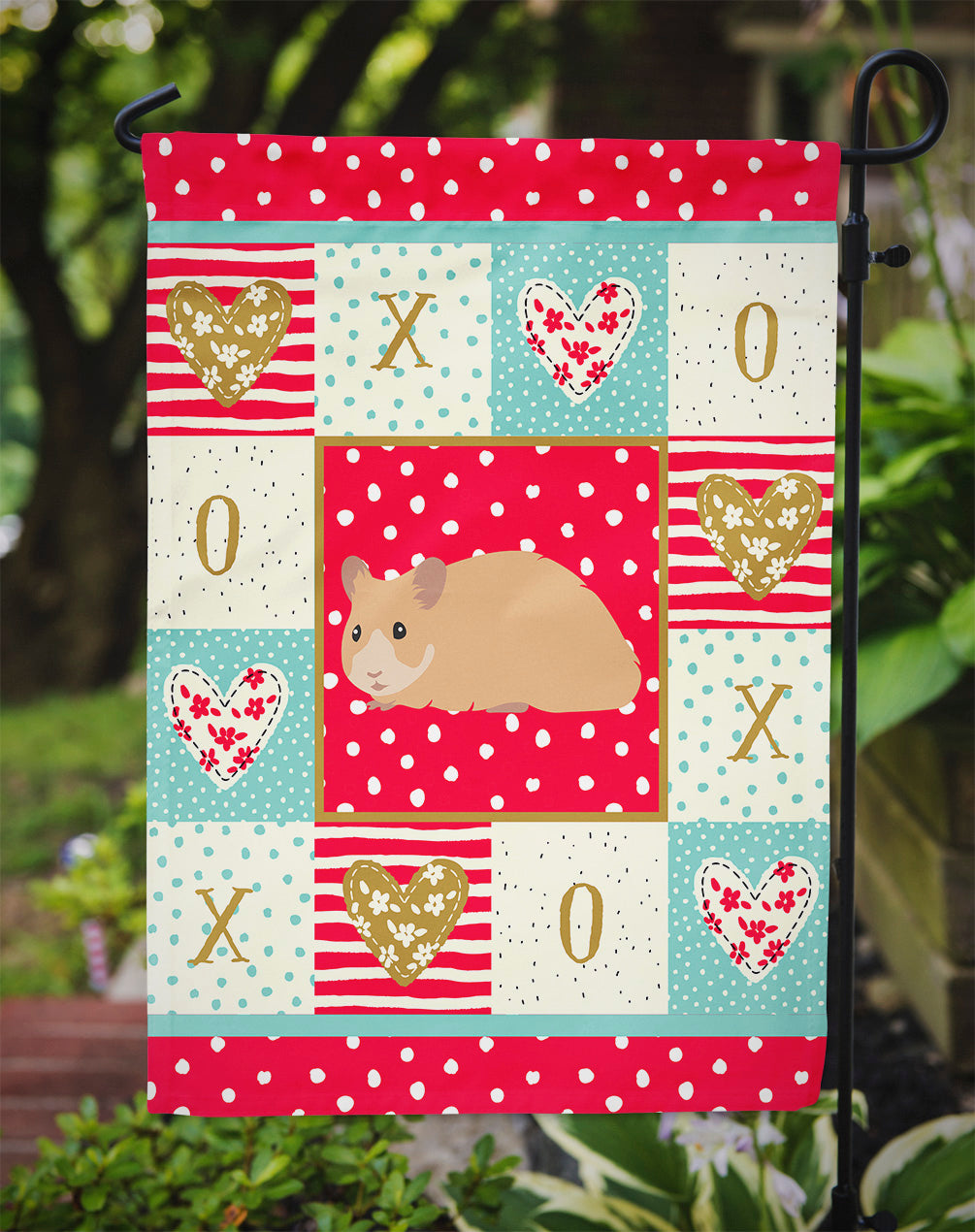 Syrian Golden Hamster Love Garden Flag Mailbox Decorative Yard Banner Outside Patio Artwork for Flower Beds, Garden Size, Multicolor