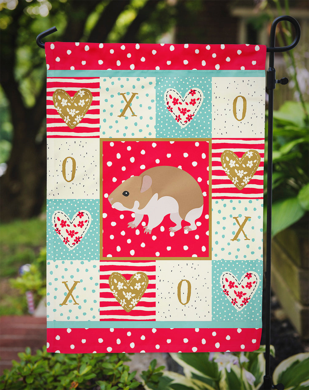 Turkish Hamster Love Garden Flag Mailbox Decorative Yard Banner Outside Patio Artwork for Flower Beds, Garden Size, Multicolor
