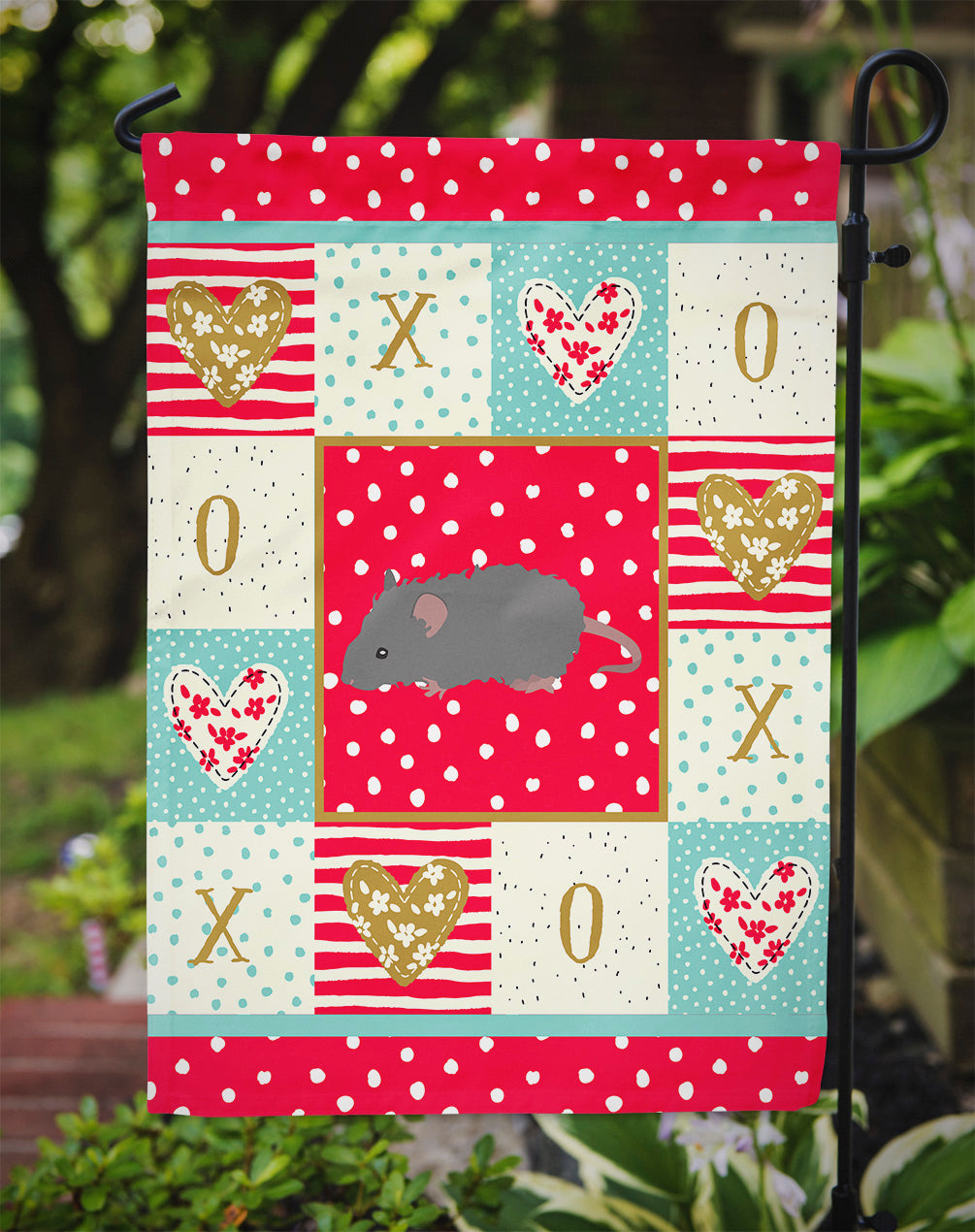 Australian Long Coated Mouse Love Garden Flag Mailbox Decorative Yard Banner Outside Patio Artwork for Flower Beds, Garden Size, Multicolor