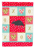 Black Rat Love Garden Flag Mailbox Decorative Yard Banner Outside Patio Artwork for Flower Beds, Garden Size, Multicolor