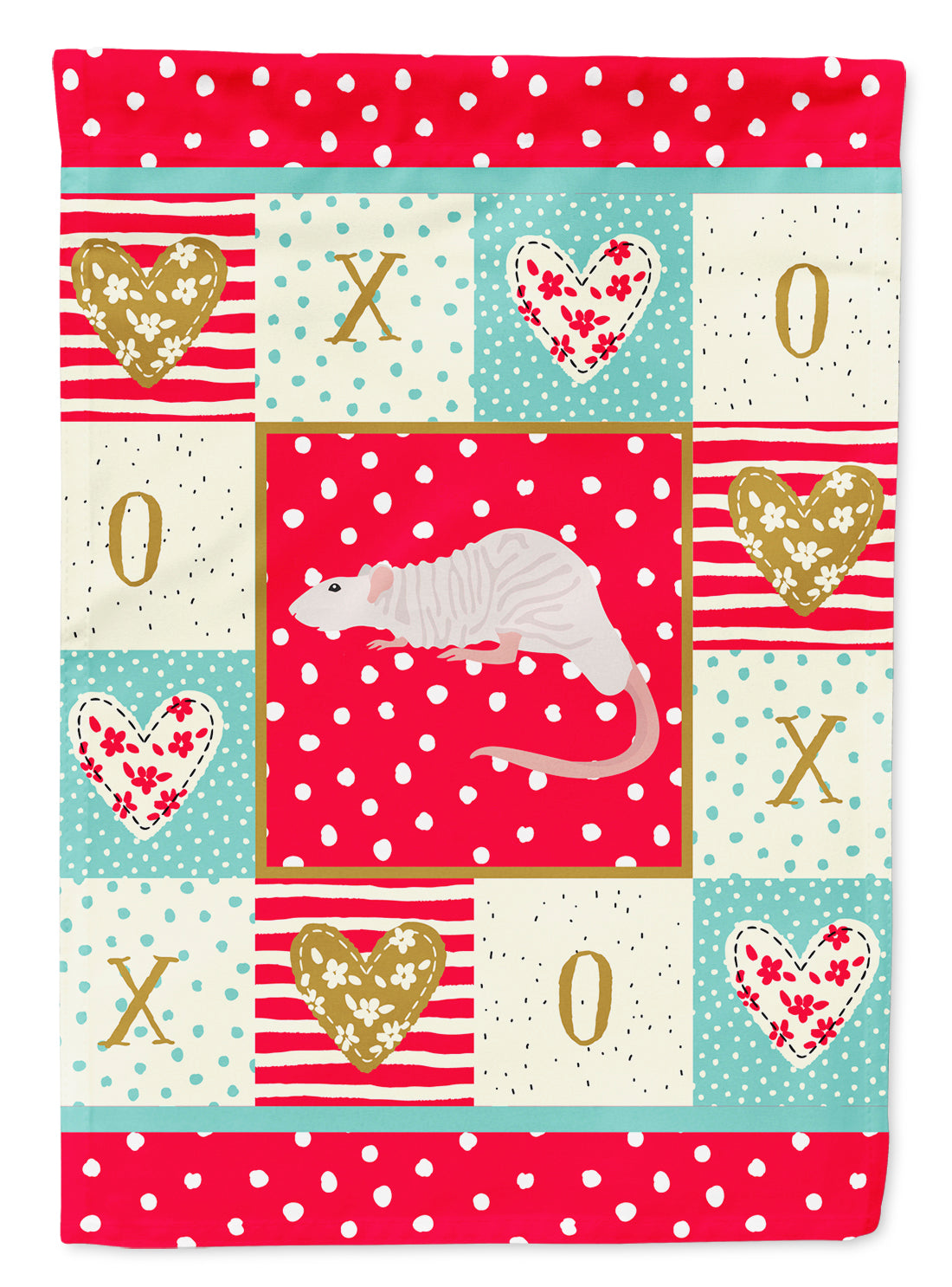 Dumbo Sphynx Rat Love Garden Flag Mailbox Decorative Yard Banner Outside Patio Artwork for Flower Beds, Garden Size, Multicolor
