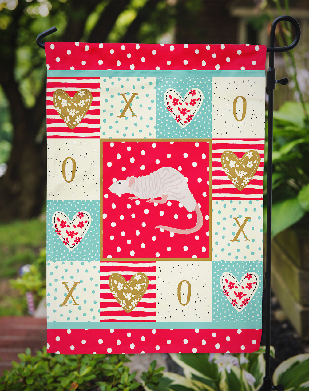 Dumbo Sphynx Rat Love Garden Flag Mailbox Decorative Yard Banner Outside Patio Artwork for Flower Beds, Garden Size, Multicolor
