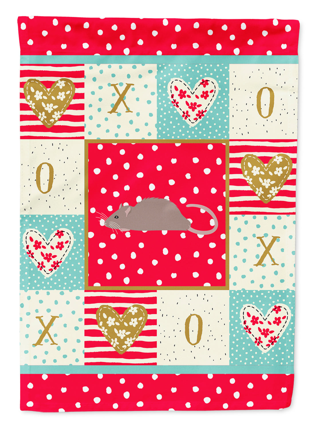 Satin Rat Love Garden Flag Mailbox Decorative Yard Banner Outside Patio Artwork for Flower Beds, Garden Size, Multicolor
