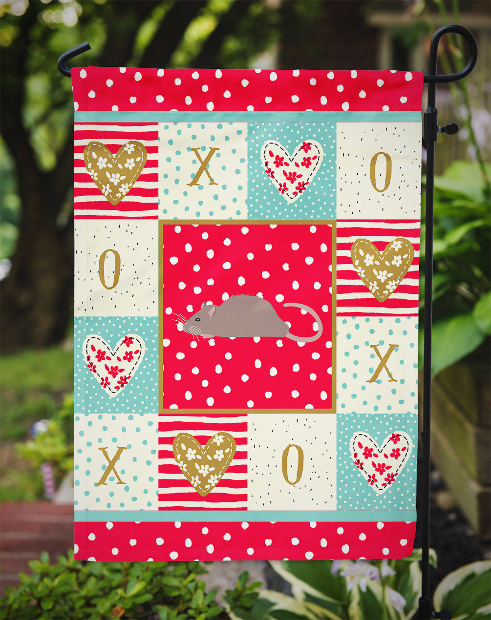 Satin Rat Love Garden Flag Mailbox Decorative Yard Banner Outside Patio Artwork for Flower Beds, Garden Size, Multicolor