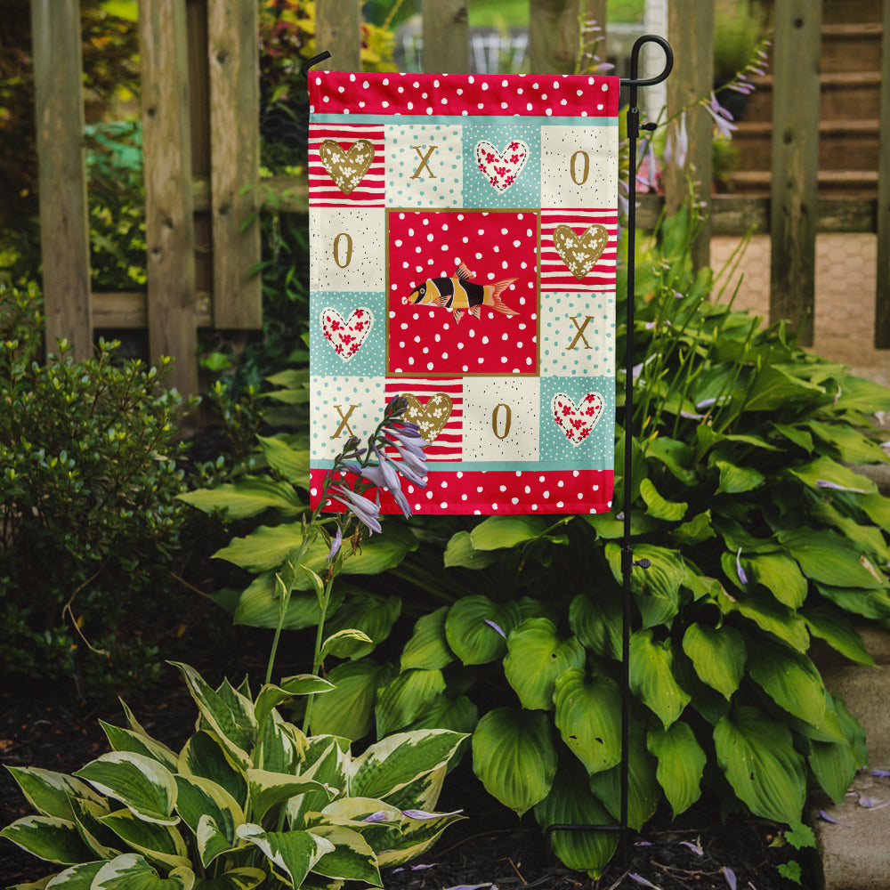 Clown Loach Fish Love Garden Flag Mailbox Decorative Yard Banner Outside Patio Artwork for Flower Beds, Garden Size, Multicolor