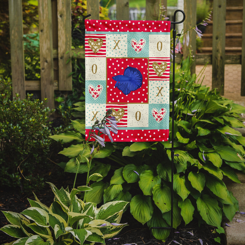Delta Tail Betta Fish Love Garden Flag Mailbox Decorative Yard Banner Outside Patio Artwork for Flower Beds, Garden Size, Multicolor