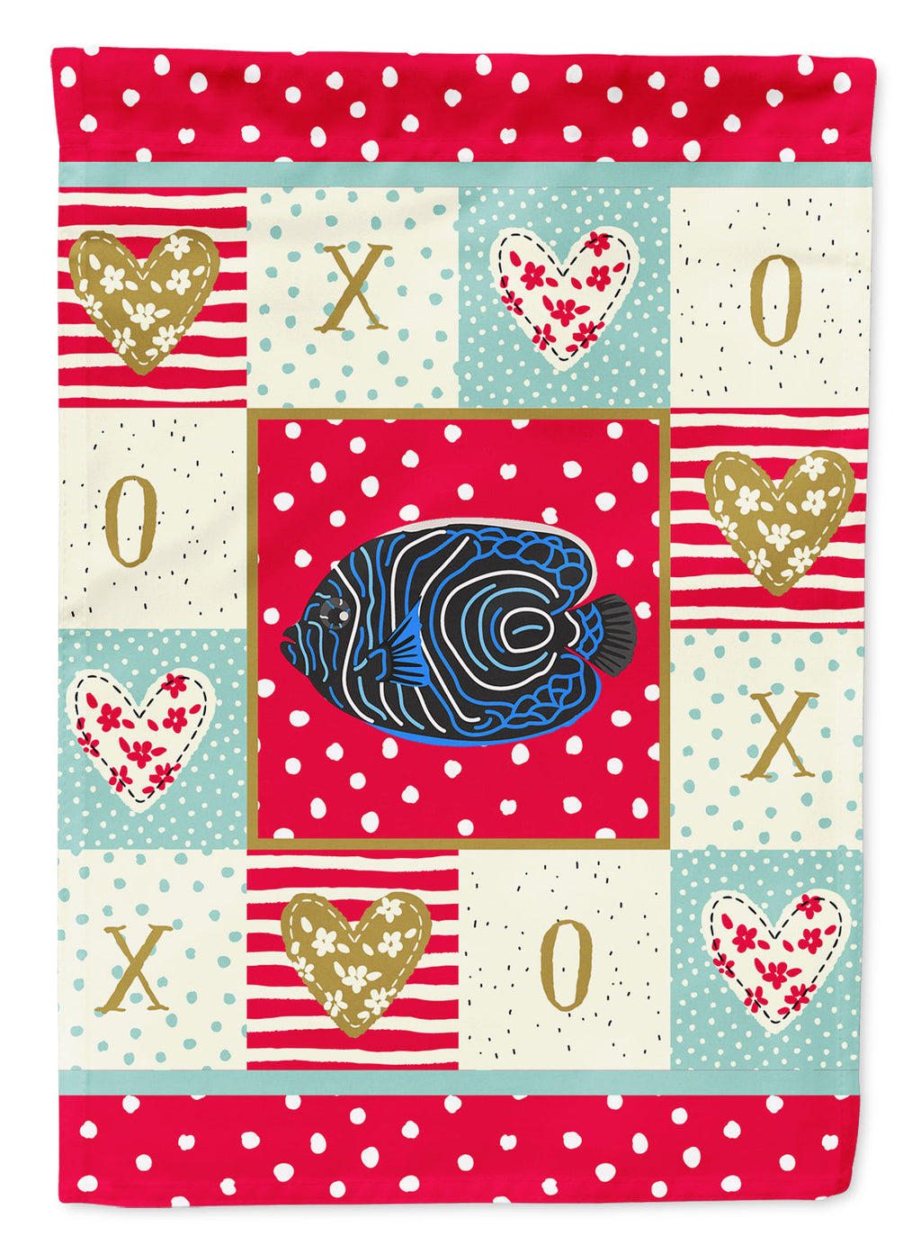 Emperor Angelfish Love Garden Flag Mailbox Decorative Yard Banner Outside Patio Artwork for Flower Beds, Garden Size, Multicolor