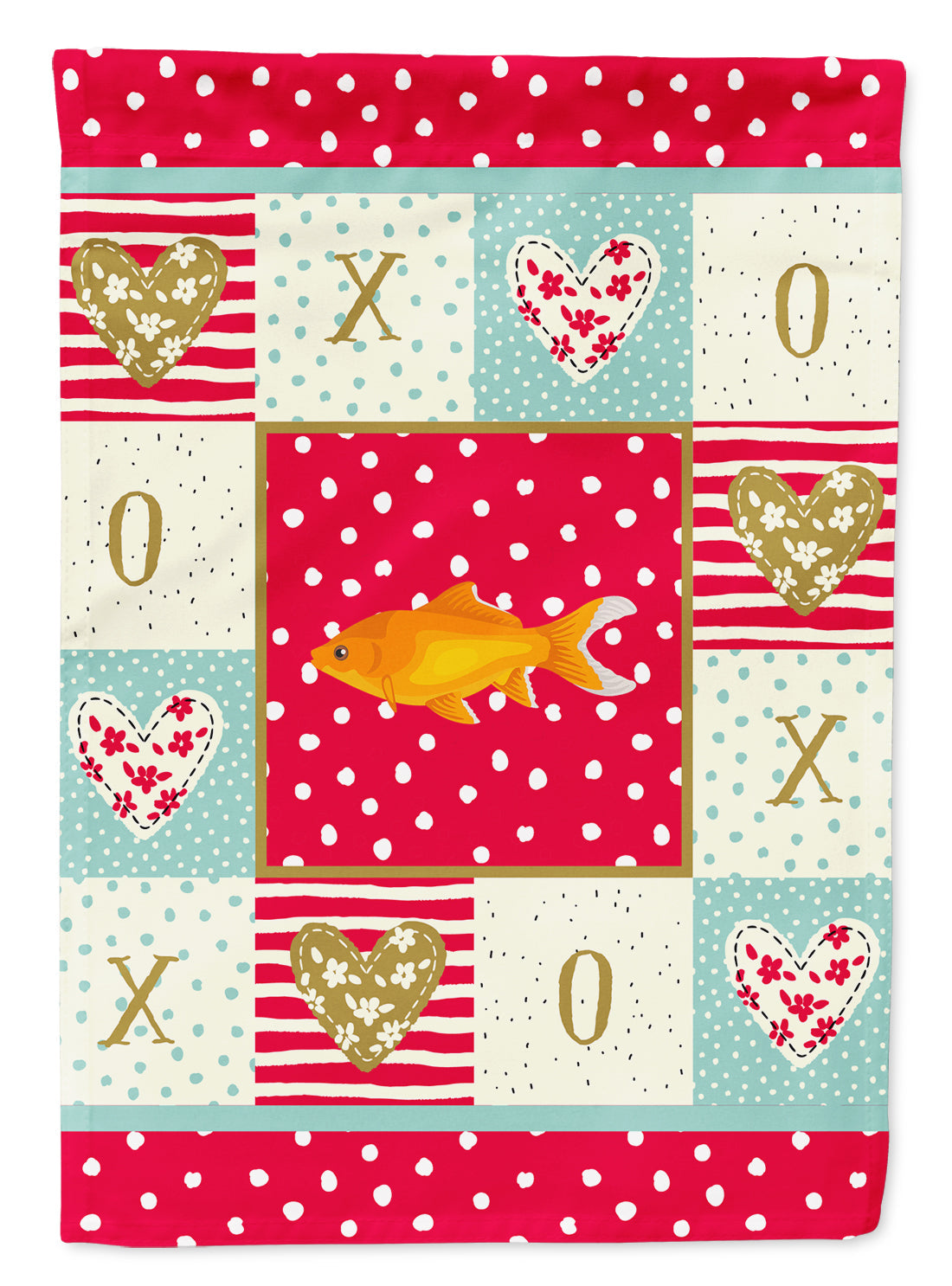 Goldfish Common Love Garden Flag Mailbox Decorative Yard Banner Outside Patio Artwork for Flower Beds, Garden Size, Multicolor