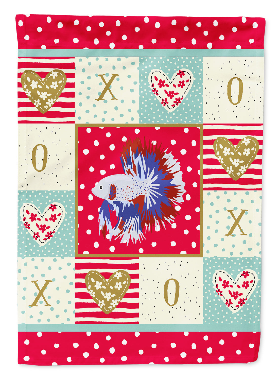 Comb Tail Betta Love Garden Flag Mailbox Decorative Yard Banner Outside Patio Artwork for Flower Beds, Garden Size, Multicolor