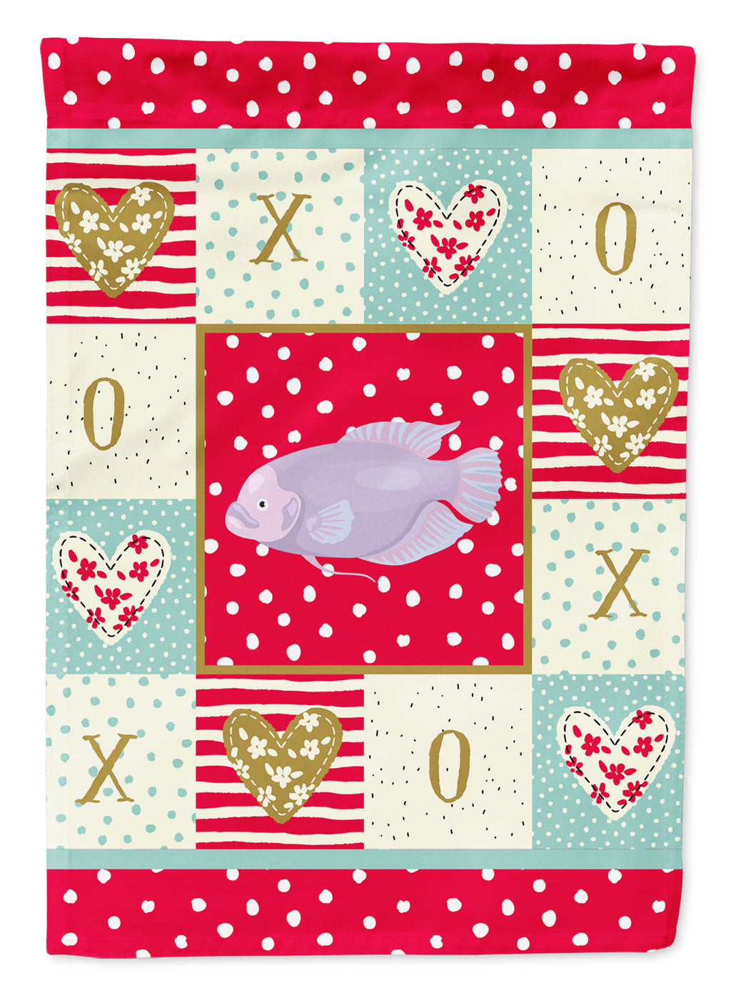Giant Gourami Love Garden Flag Mailbox Decorative Yard Banner Outside Patio Artwork for Flower Beds, Garden Size, Multicolor