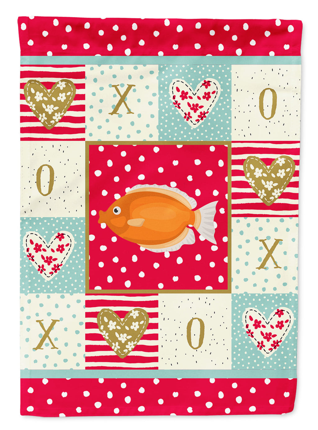 Kissing Gourami Love Garden Flag Mailbox Decorative Yard Banner Outside Patio Artwork for Flower Beds, Garden Size, Multicolor