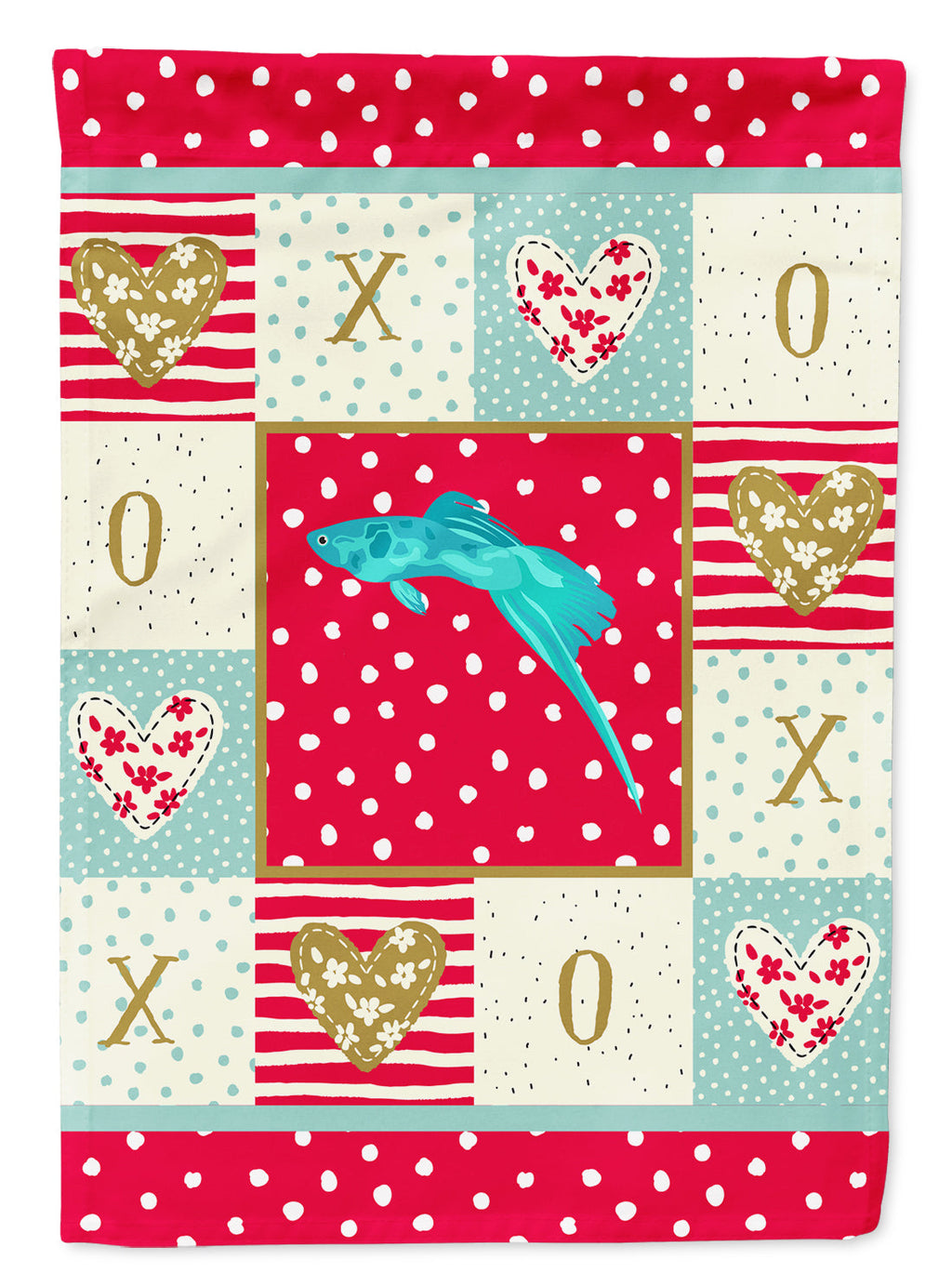 Sword Tail Guppy Love Garden Flag Mailbox Decorative Yard Banner Outside Patio Artwork for Flower Beds, Garden Size, Multicolor