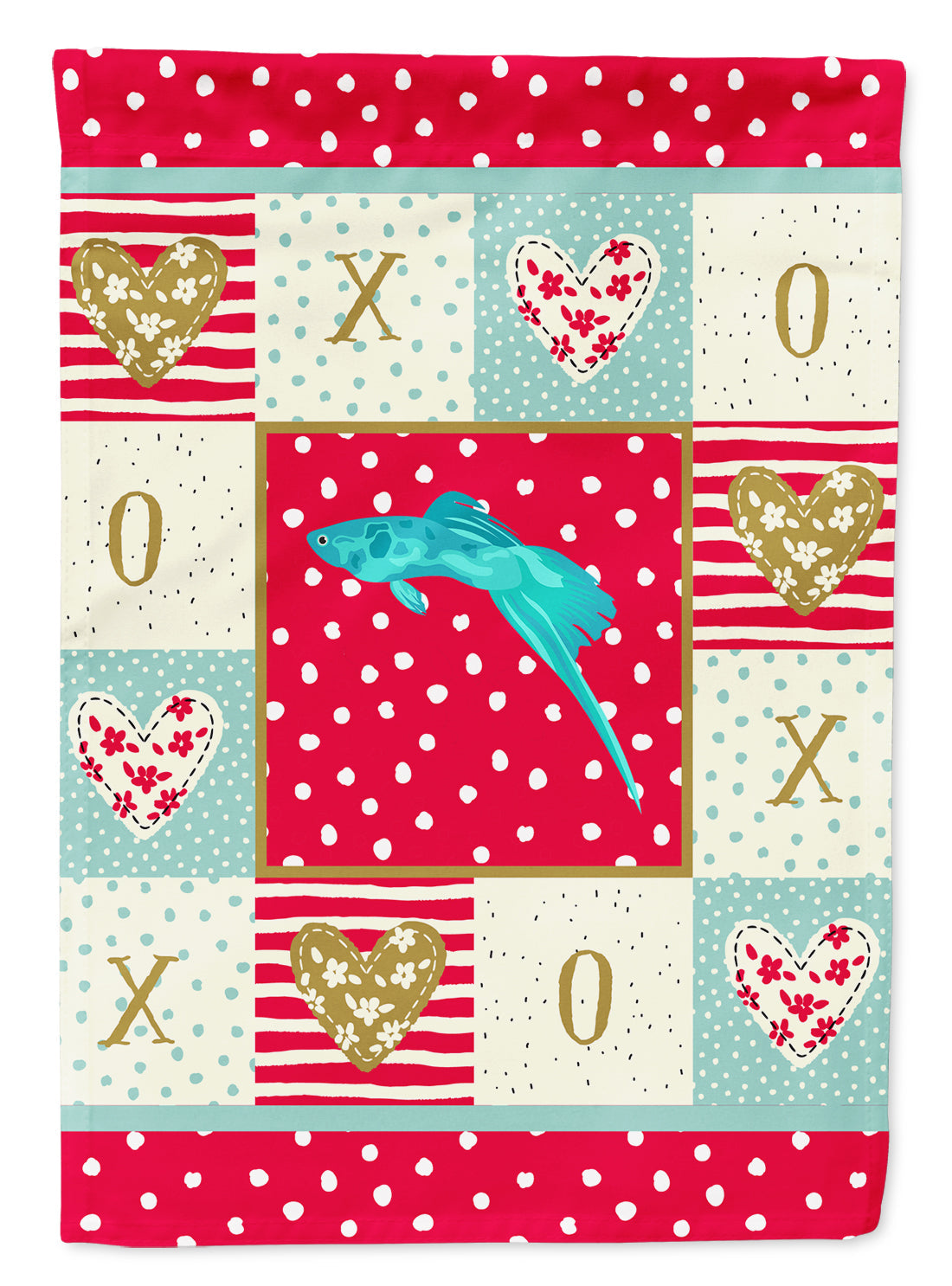 Sword Tail Guppy Love Garden Flag Mailbox Decorative Yard Banner Outside Patio Artwork for Flower Beds, Garden Size, Multicolor