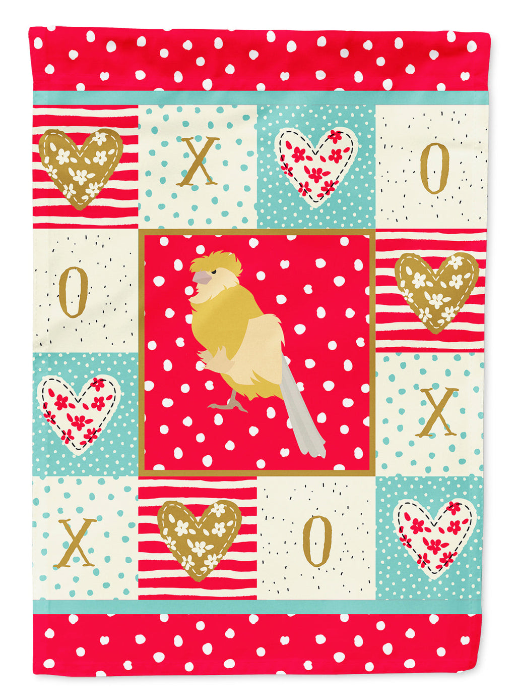 French Curly Canary Love Garden Flag Mailbox Decorative Yard Banner Outside Patio Artwork for Flower Beds, Garden Size, Multicolor