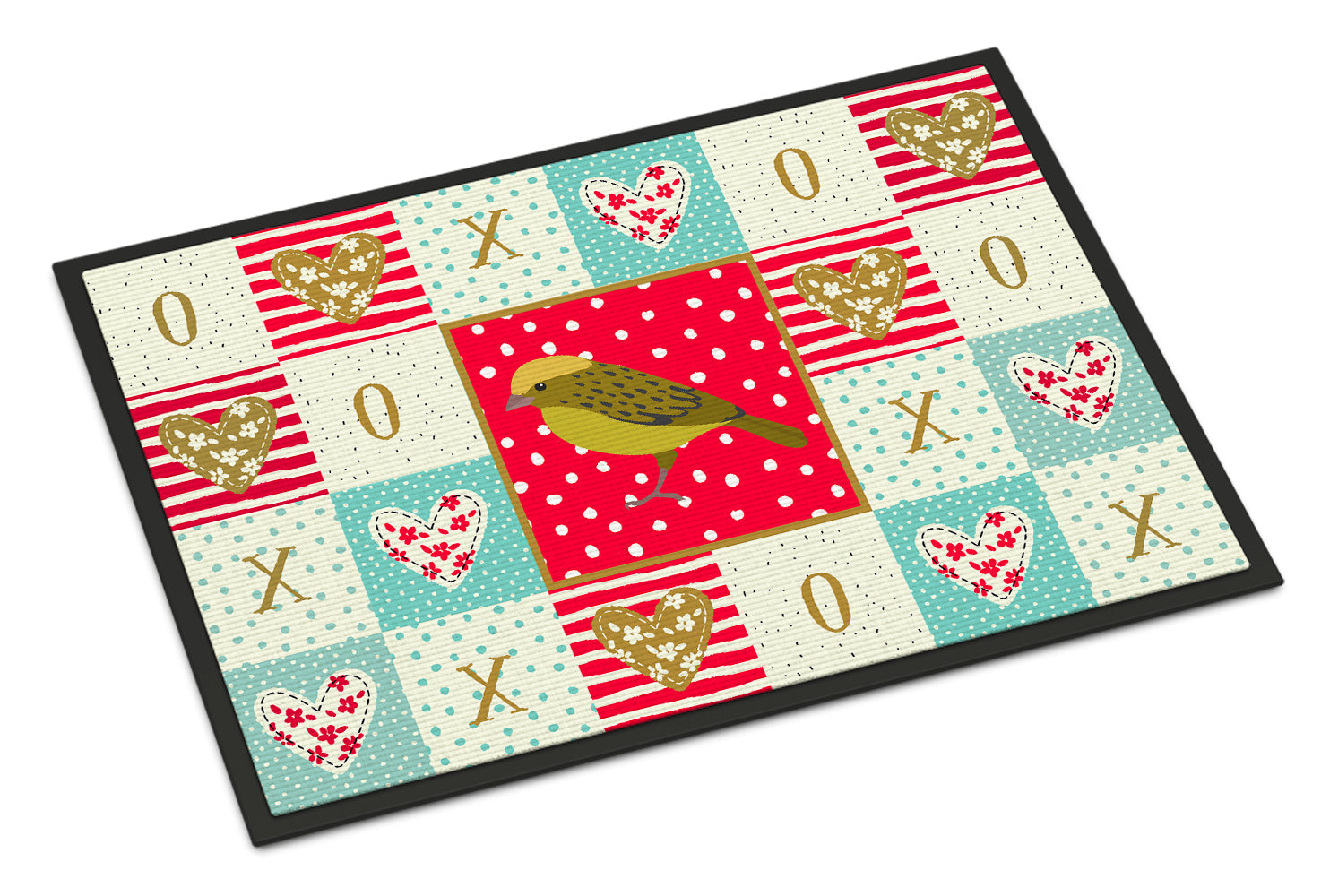 Lizard Canary Love Doormat Indoor Outdoor 24H X 36W Front Door Mat Rugs for Entryway, Non Slip Washable Low Pile,