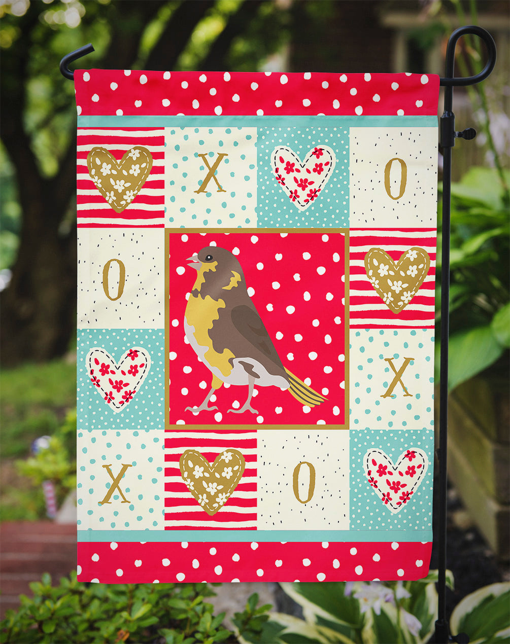 Spanish Canary Love Garden Flag Mailbox Decorative Yard Banner Outside Patio Artwork for Flower Beds, Garden Size, Multicolor