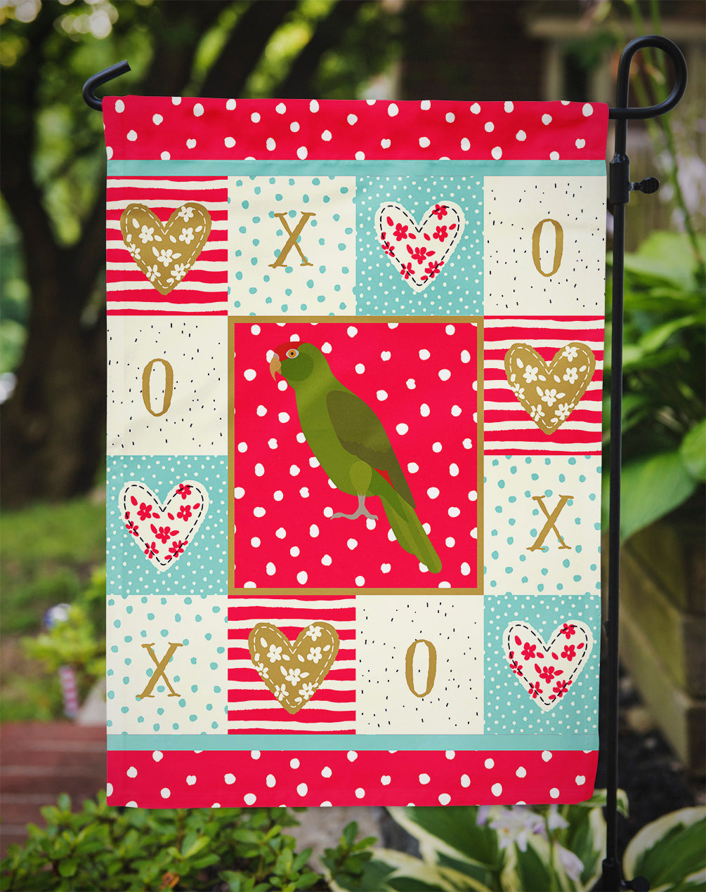 Amazon Parrot Love Garden Flag Mailbox Decorative Yard Banner Outside Patio Artwork for Flower Beds, Garden Size, Multicolor
