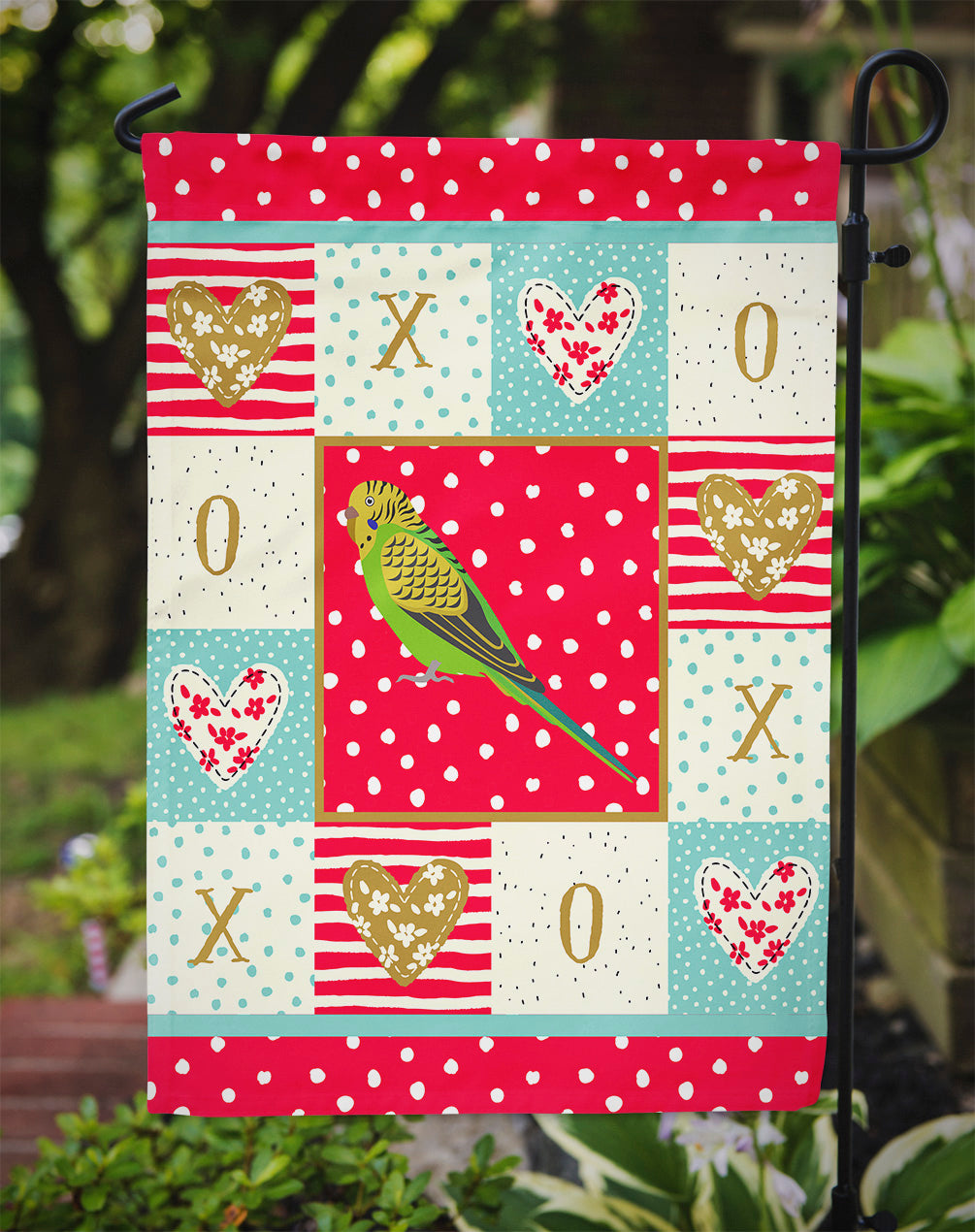 Budgerigar Love Garden Flag Mailbox Decorative Yard Banner Outside Patio Artwork for Flower Beds, Garden Size, Multicolor