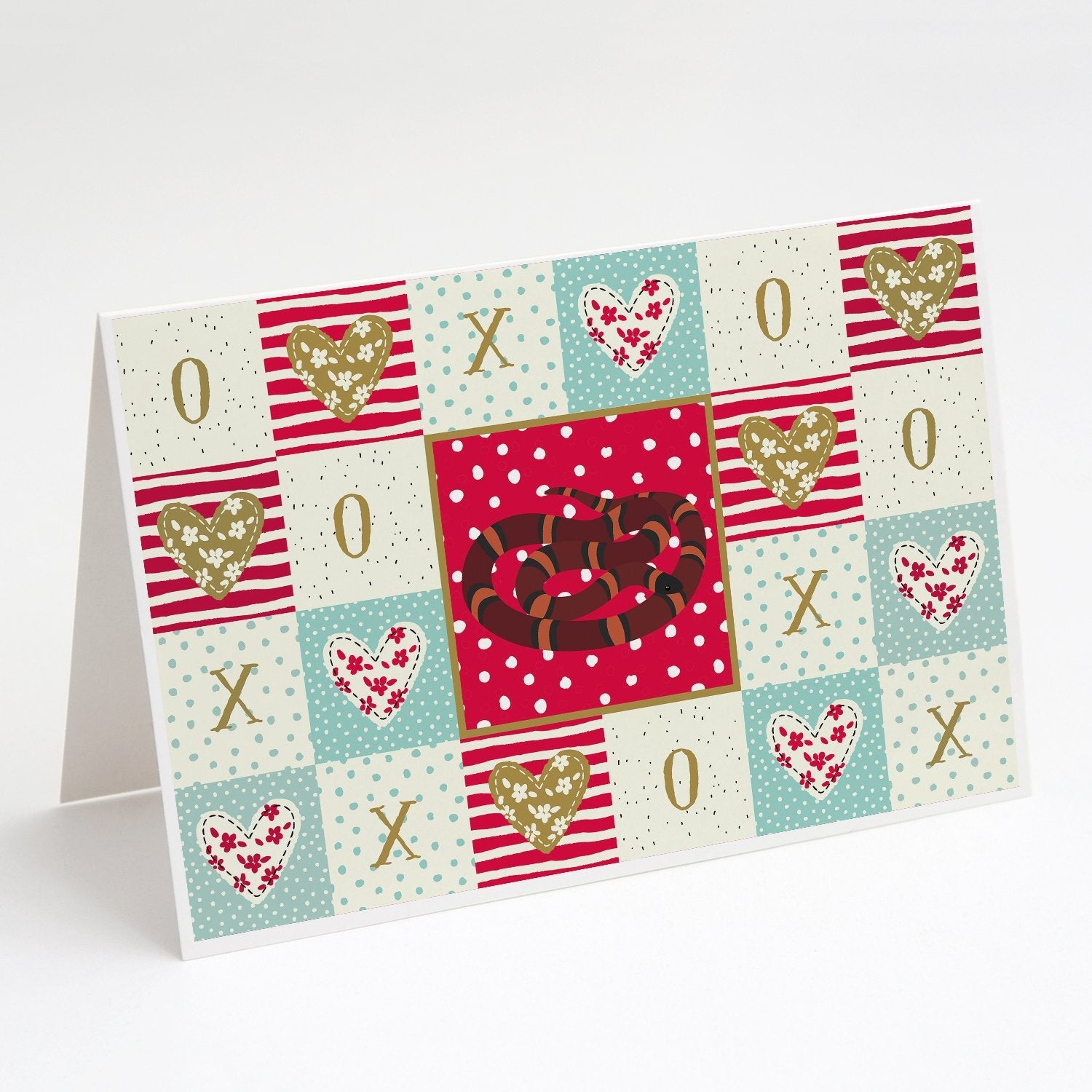 Snake Greeting Cards Pack of 8 Blank Cards with Envelopes Whimsical A7 Size 5x7