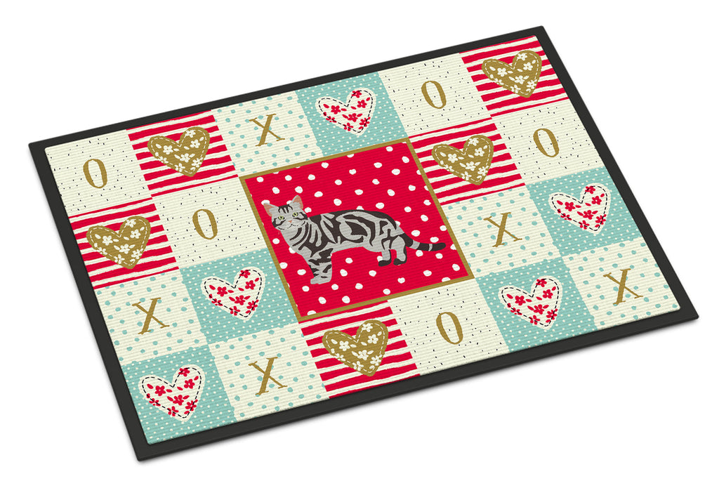 American Shorthair #1 Cat Love Doormat Indoor Outdoor 18H X 27W Front Door Mat Rugs for Entryway, Non Slip Washable