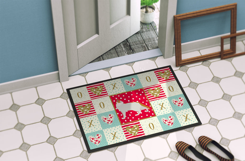 Arabian Mau Cat Love Doormat Indoor Outdoor 18H X 27W Front Door Mat Rugs for Entryway, Non Slip Washable