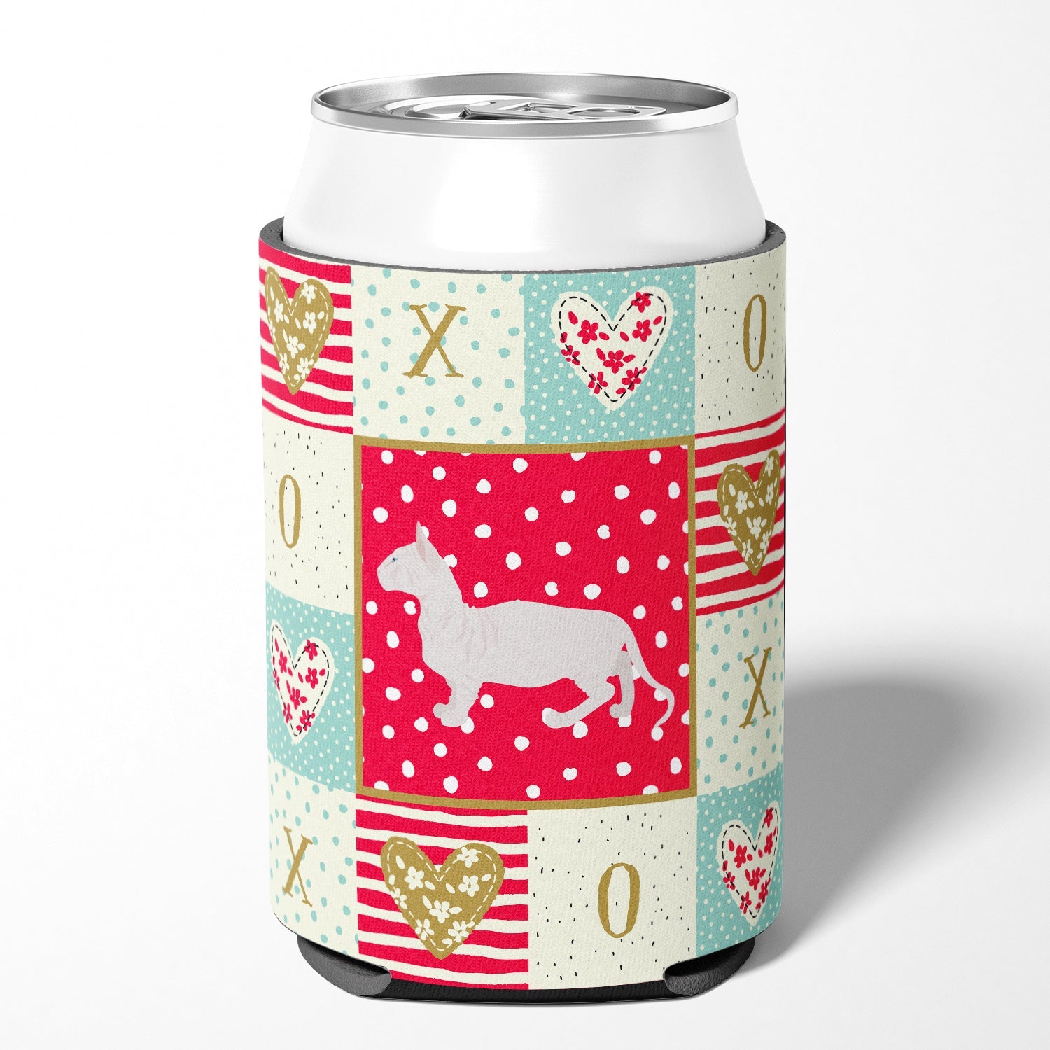 Bambino #2 Cat Love Can or Bottle Hugger Cooler Sleeve for Standard 12 oz Cans, Insulated Foam Beer & Soda Can Hugger Reusable