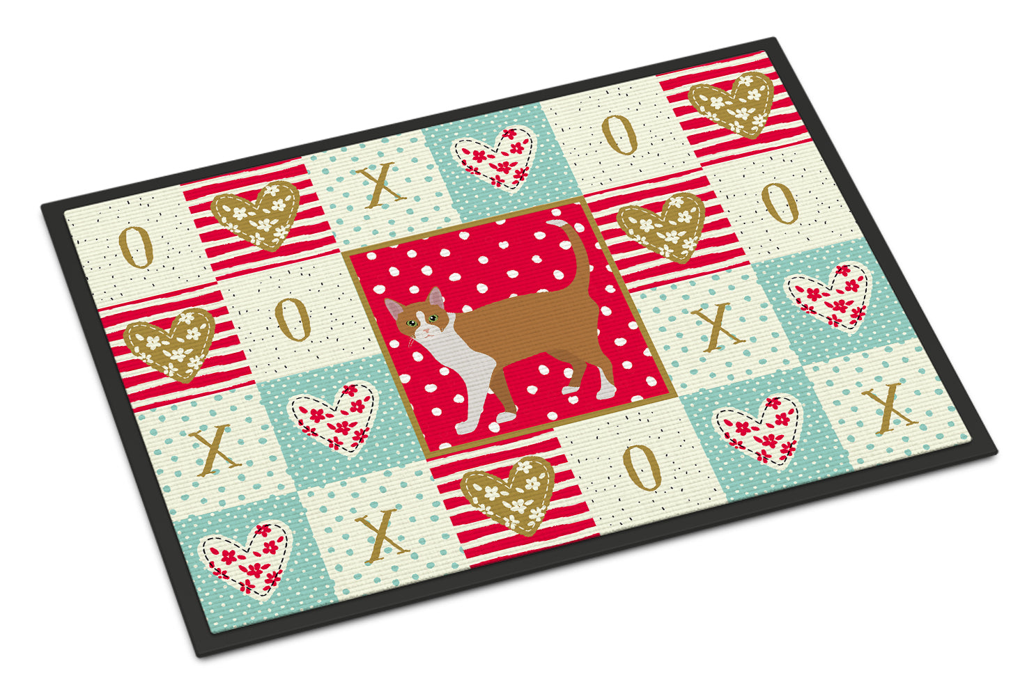 Brazilian Shorthair Cat Love Doormat Indoor Outdoor 18H X 27W Front Door Mat Rugs for Entryway, Non Slip Washable