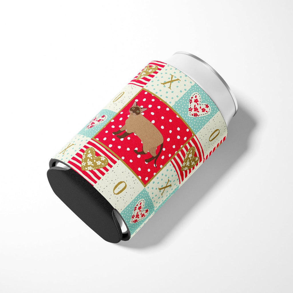 Burmese Cat Love Can or Bottle Hugger Cooler Sleeve for Standard 12 oz Cans, Insulated Foam Beer & Soda Can Hugger Reusable