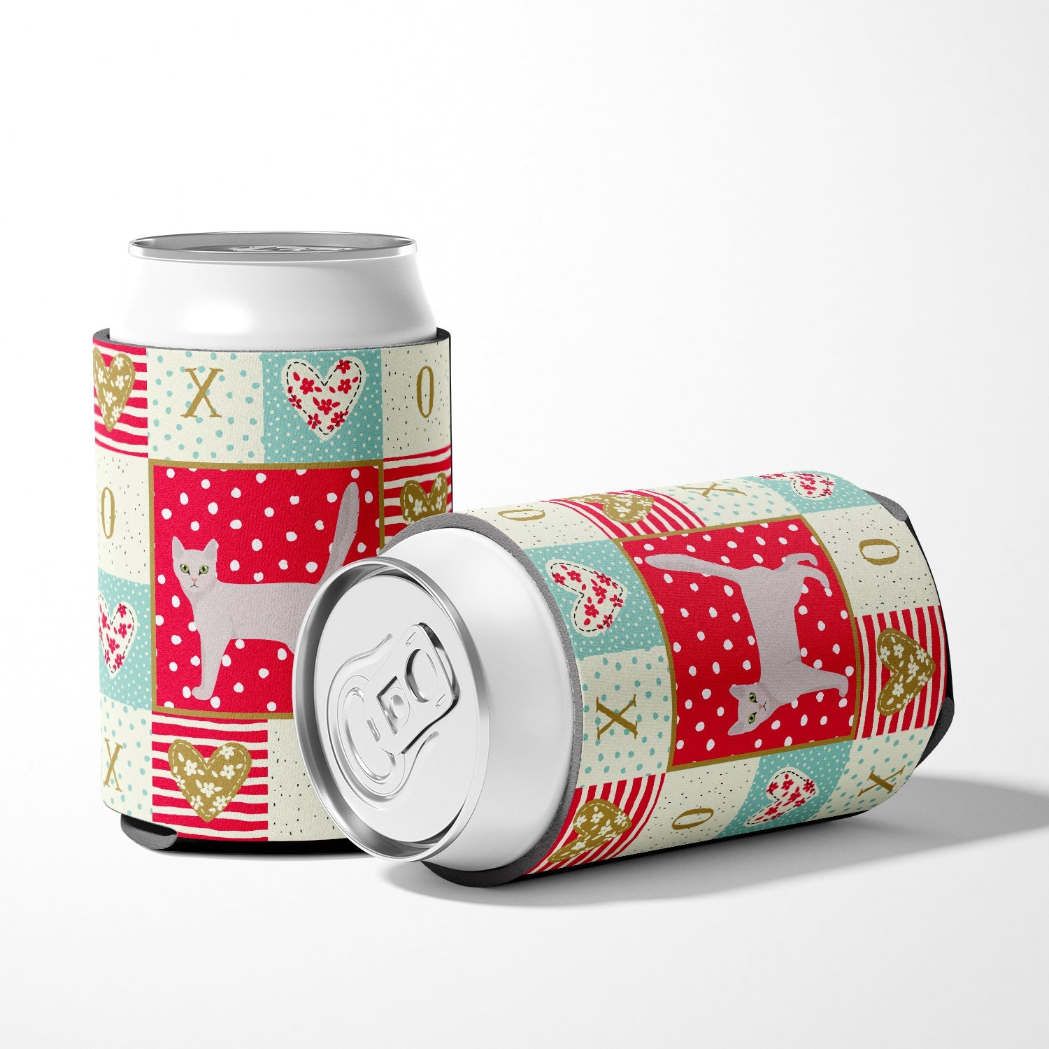 Burmilla Cat Love Can or Bottle Hugger Cooler Sleeve for Standard 12 oz Cans, Insulated Foam Beer & Soda Can Hugger Reusable