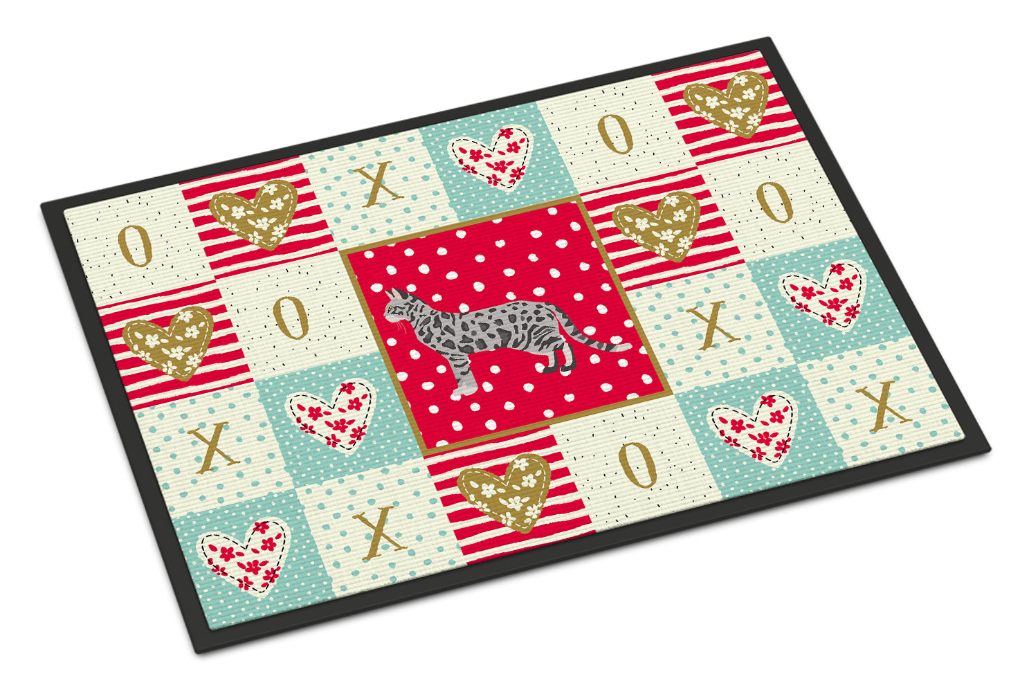Cheetoh #2 Cat Love Doormat Indoor Outdoor 24H X 36W Front Door Mat Rugs for Entryway, Non Slip Washable Low Pile,