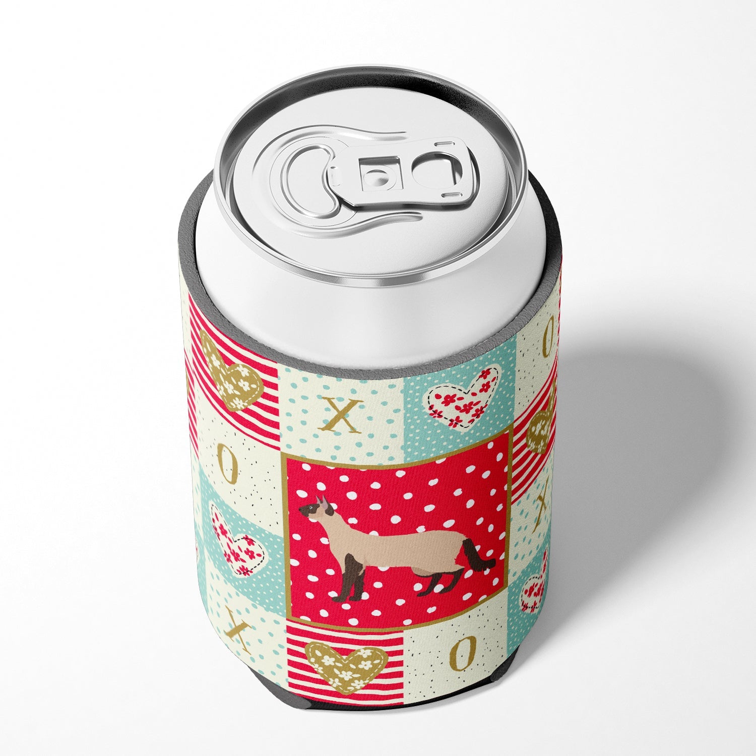 Colorpoint Longhair #3 Cat Love Can or Bottle Hugger Cooler Sleeve for Standard 12 oz Cans, Insulated Foam Beer & Soda Can Hugger Reusable