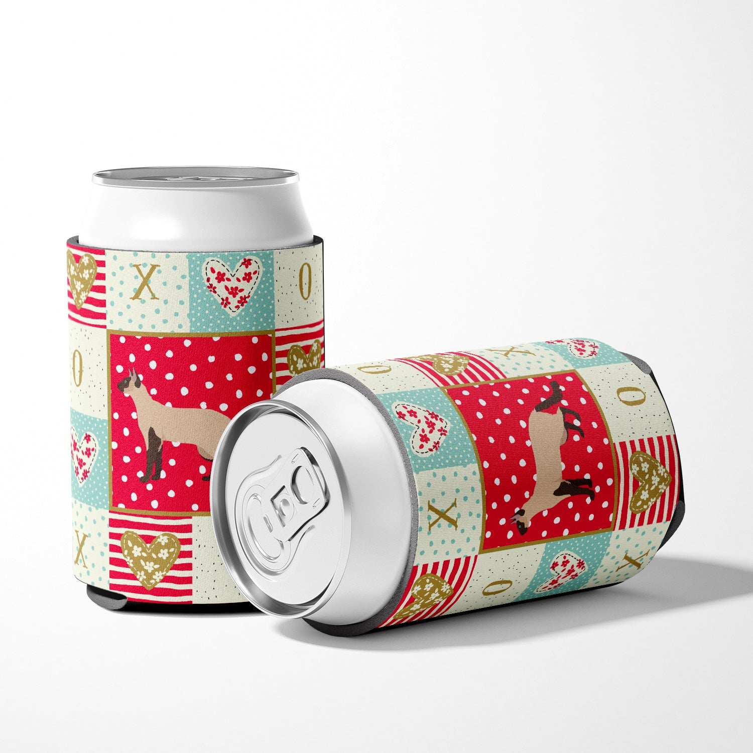 Colorpoint Longhair #3 Cat Love Can or Bottle Hugger Cooler Sleeve for Standard 12 oz Cans, Insulated Foam Beer & Soda Can Hugger Reusable