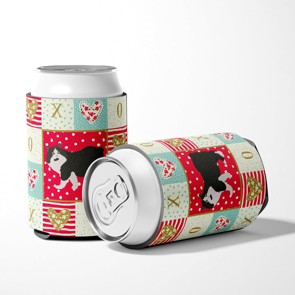 Cymric Cat Love Can or Bottle Hugger Cooler Sleeve for Standard 12 oz Cans, Insulated Foam Beer & Soda Can Hugger Reusable