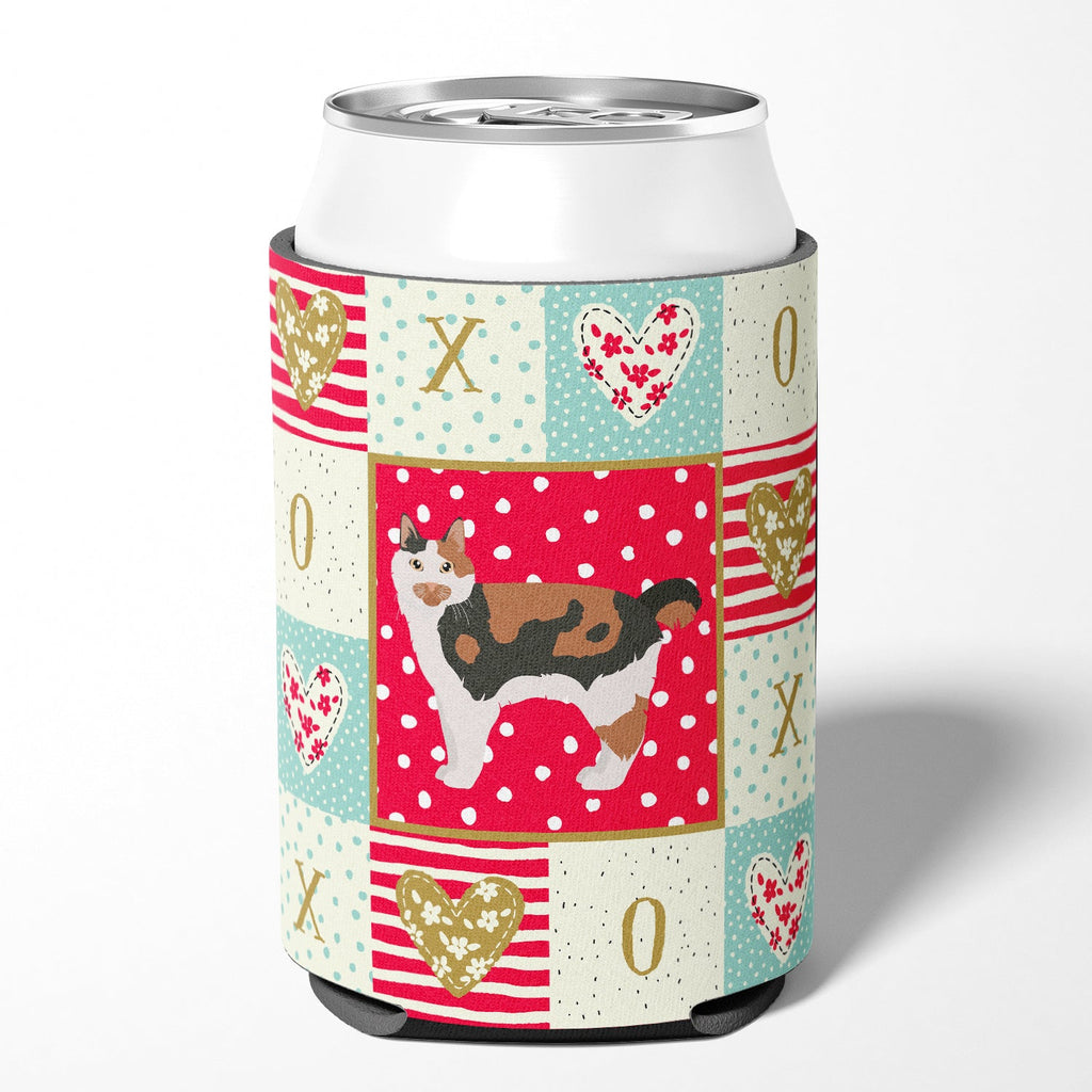 Cymric #2 Cat Love Can or Bottle Hugger Cooler Sleeve for Standard 12 oz Cans, Insulated Foam Beer & Soda Can Hugger Reusable