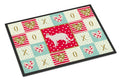 White Devon Rex Cat Love Doormat Indoor Outdoor 24H X 36W Front Door Mat Rugs for Entryway, Non Slip Washable Low Pile,