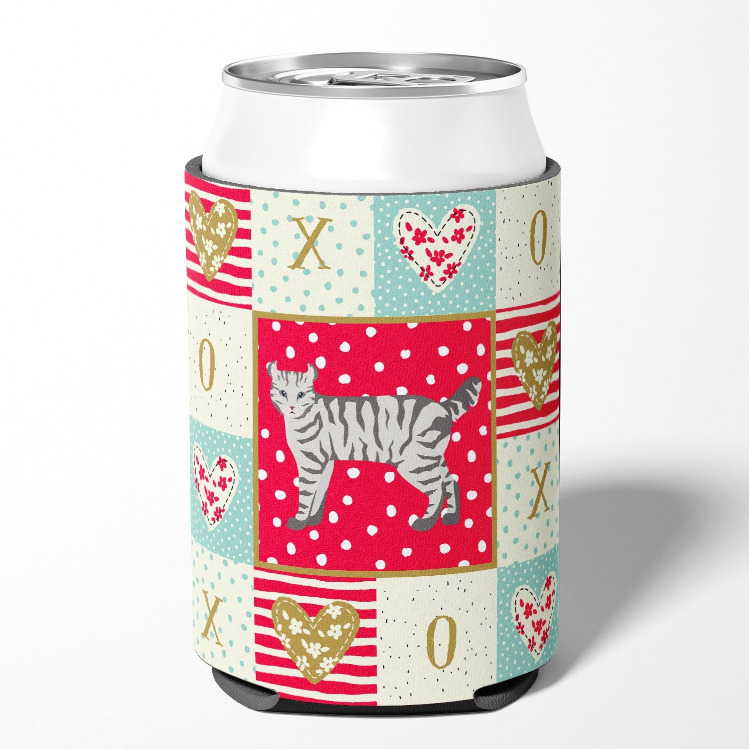 Highlander Lynx #2 Cat Love Can or Bottle Hugger Cooler Sleeve for Standard 12 oz Cans, Insulated Foam Beer & Soda Can Hugger Reusable