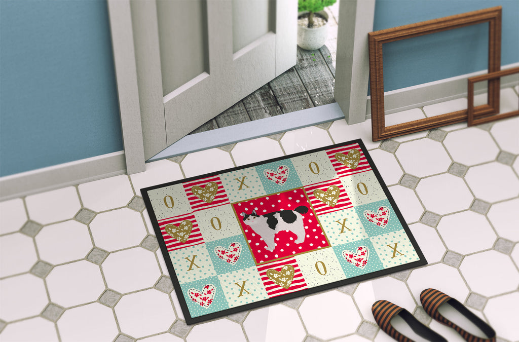 Kurilian Bobtail #2 Cat Love Doormat Indoor Outdoor 24H X 36W Front Door Mat Rugs for Entryway, Non Slip Washable Low Pile,
