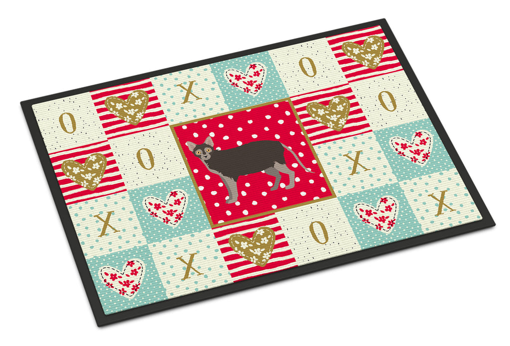 Lykoi #1 Cat Love Doormat Indoor Outdoor 24H X 36W Front Door Mat Rugs for Entryway, Non Slip Washable Low Pile,