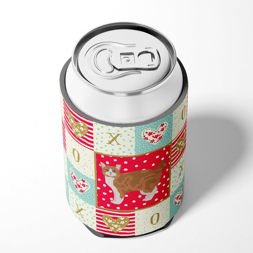 Manx #2 Cat Love Can or Bottle Hugger Cooler Sleeve for Standard 12 oz Cans, Insulated Foam Beer & Soda Can Hugger Reusable