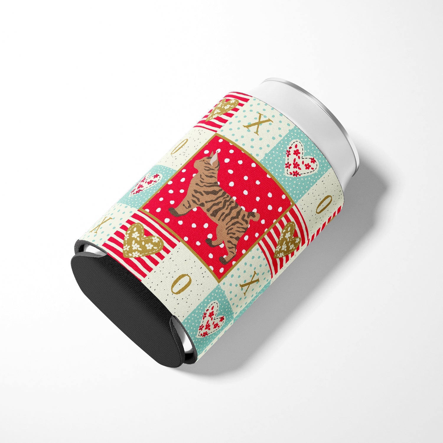 Pixie Bob #2 Cat Love Can or Bottle Hugger Cooler Sleeve for Standard 12 oz Cans, Insulated Foam Beer & Soda Can Hugger Reusable